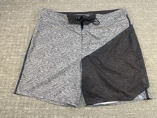 American Eagle AEO Mens L Large Gray Heathered Swim Board Shorts Suit