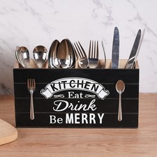 Portaposate da cucina in legno da bancone Portaposate da cucina Organizzatore