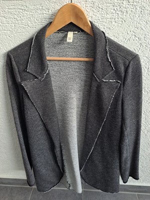 Damen Jersey Blazer  Marke QS  by S.Oliver, Gr. L, dunkel grau