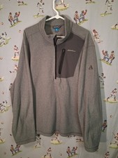    Eddie Bauer First Ascent Mens 2XL Gray Quarter Zip Pullover Fleece Outdoor
