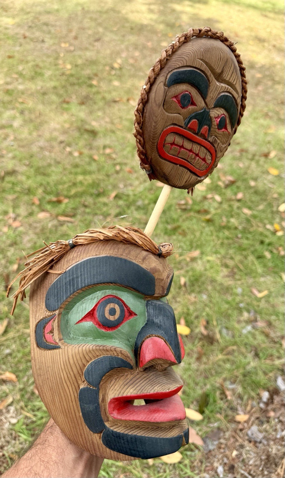 Northwest Coast Carved Cedar Full Moon Mask by Alfred Robertson