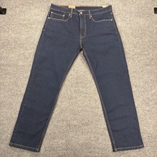 NWT Levis Mens 502 Taper Fit Jeans Blue Stretch Denim Zip Fly 34x30 Tapered