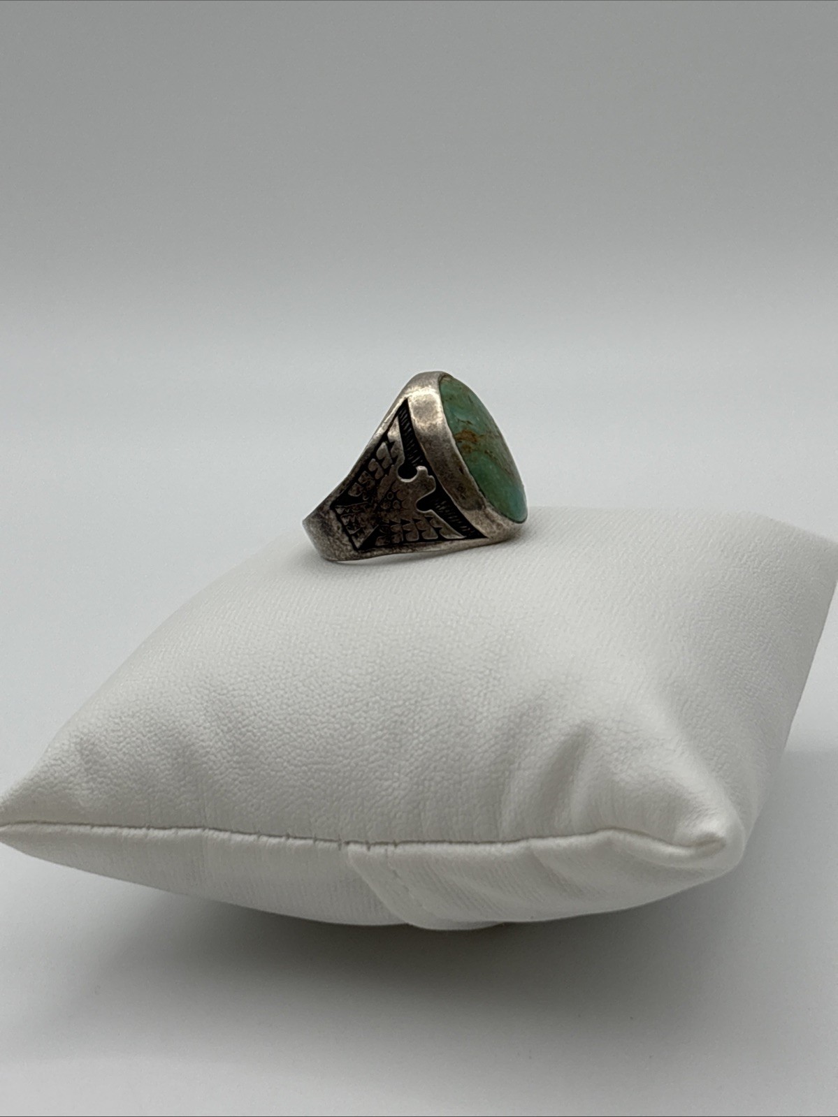 Thunderbird Ring Size 9.25 Kingman Turquoise Ster… - image 2