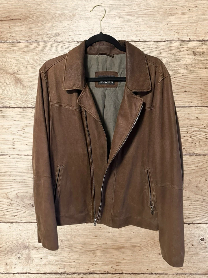 Jaqueta de couro Christ masculina grande - Imagem 2 de 4