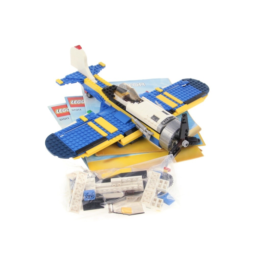 1X Lego Parts Set Creator Air Travel Adventure 31011 Airplane Blue Incomplete