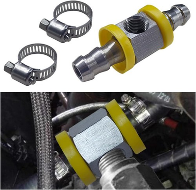 #ad 3 8” Fuel Line Fuel Pressure Barbed Push Lock T Fitting Adapter Stainless Steel $13.99