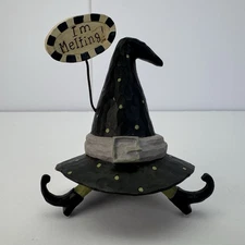 Halloween Resin "Witchy Woman" Witch's Hat with Feet ~3 3/4" Suzi Skoglund 2007