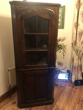 Dark Walnut Corner Display Unit