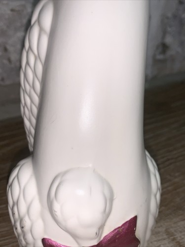 Vintage Napcoware Japan Keramik Pudel weiblich 13" weiß rosa 50er 60er Hund Dekor - Bild 14 von 21