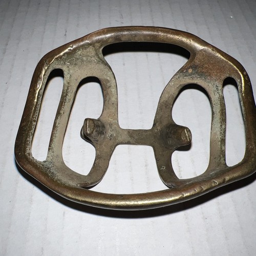Arnés de brida de metal tono latón hebilla caballo accesorio ecuestre vintage - Imagen 11 de 14