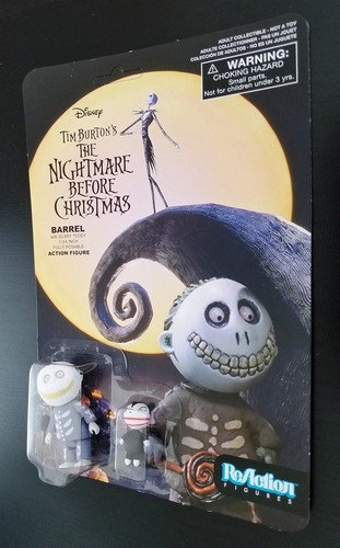 Figura de acción retro Funko Pesadilla antes de Navidad BARREL ReAction 3-3/4 pulgadas - Imagen 3 de 5