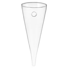 Clear Circular Cone Glass Wall Hanging Vase Bottle for Plant Flower Decor