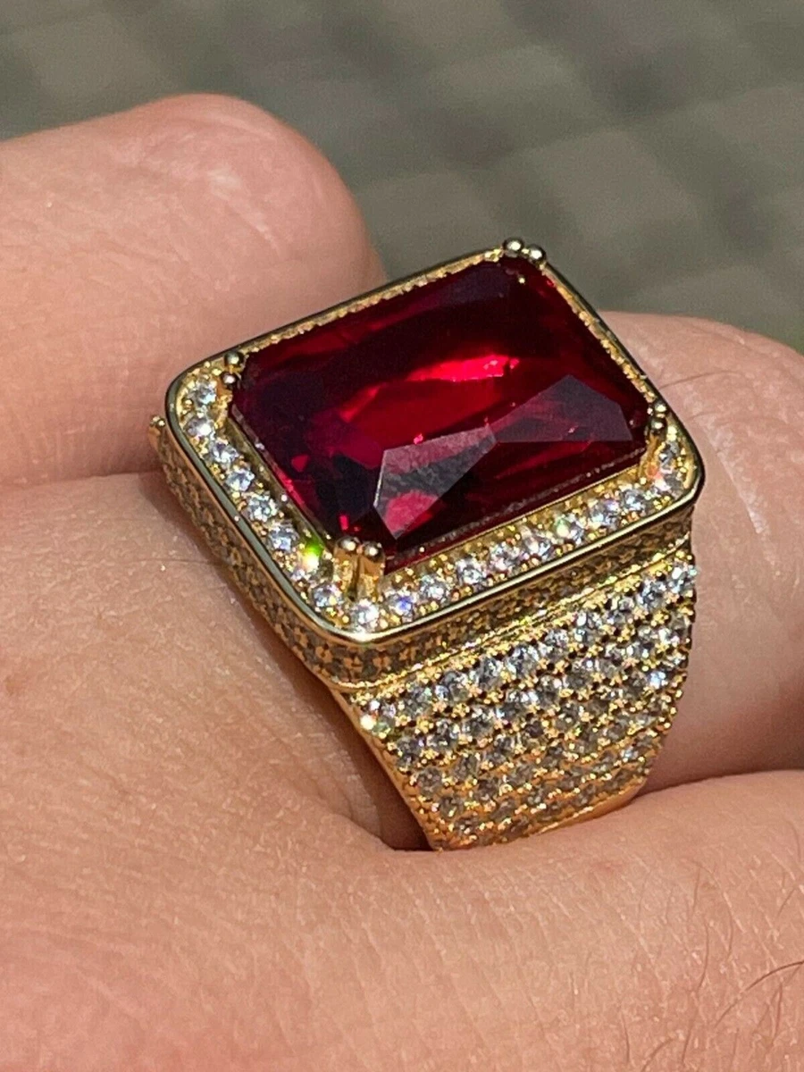 Elongated 22K Gold 8CT Ruby Ring – Andaaz Jewelers