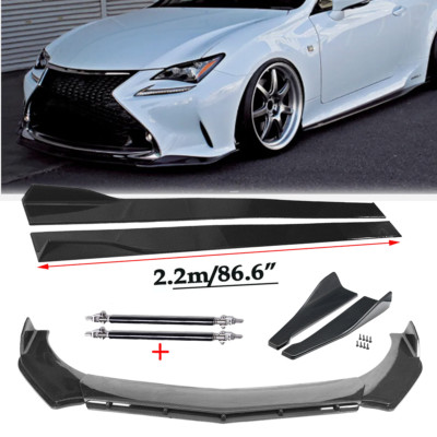 For Lexus Rc-f Rc200 Rc300 Rc Carbon Fiber Front Bumper Lip Splitters Side Skirt
