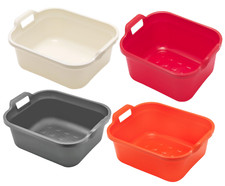 Addis Washing Up Dish Washing Bowl Large Rectangular Plastic With Handles 10L