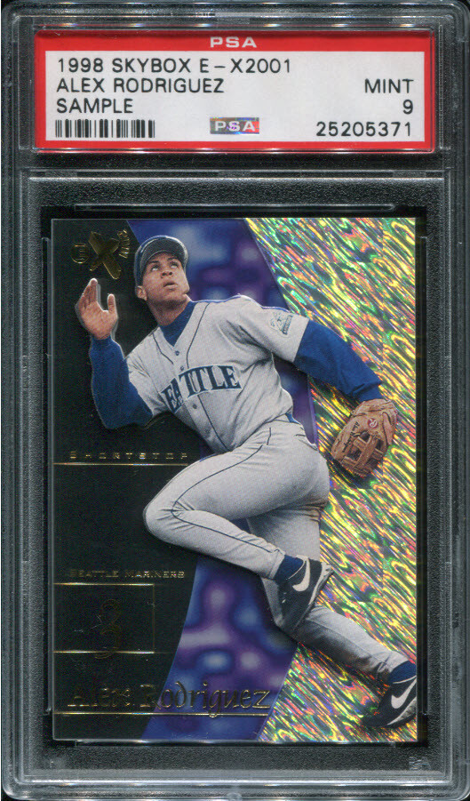 PSA 9 MINT 1998 SKYBOX EX 2001 ALEX RODRIGUEZ #NNO SAMPLE MARINERS PROMO B174