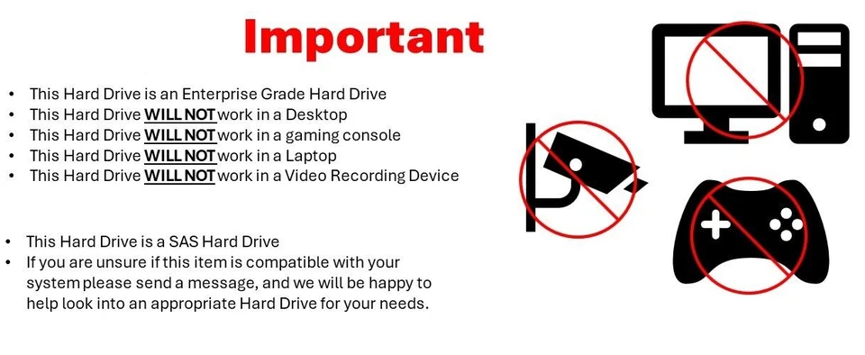 HGST 4TB SAS Hard Drive 3.5" HUS724040ALS640-NOT FOR DESKTOPS - Image 2 of 3