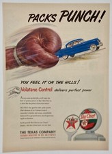 Original 1954 Texaco Ad: Volatane Control Series, Packs Punch!
