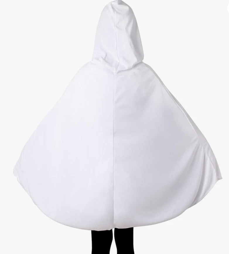 Костюм призрака для детей белый призрак пончо с капюшоном плащ для Хэллоуина - Изображение 2 из 4
