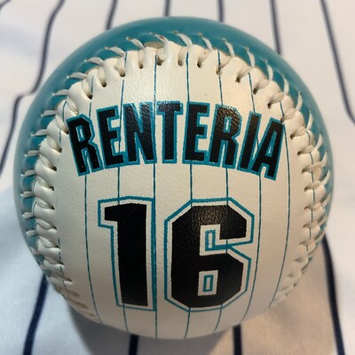Florida Marlins Edgar Renteria #16 1997 Fotoball Souvenir Baseball Ball