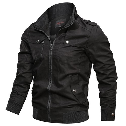 Mens MA-1 Pilot Bomber Jacket Coats Air Force Military Army Combat Flight Jacket - Foto 10 di 14