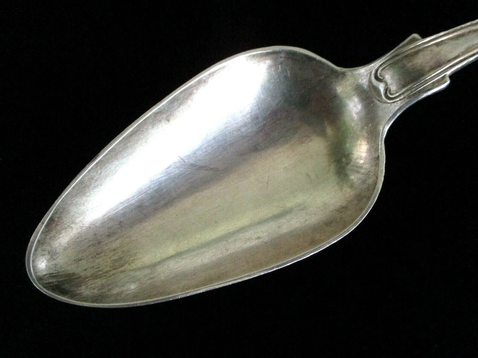 GRAN MONEDA ANTIGUA DE 1800/CUCHARA DE SERVIR de plata esterlina firmada C.HOGSTEDT Foto 2 de 4