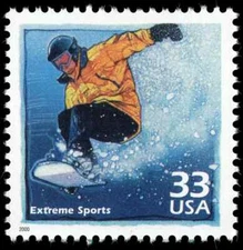 US Scott # 3191d, Extreme Sports, 2000 33¢ Stamp, MNH