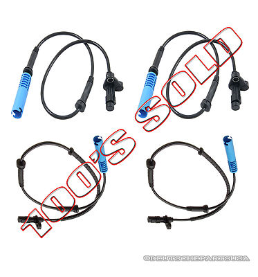 FRONT REAR LEFT RIGHT WHEEL ABS SPEED SENSOR SENSORS 4 for BMW E39 525i 528i 540