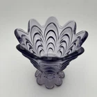 Fenton Violet Art Glass 2 Way Tulip Votive & Taper Candle Holder