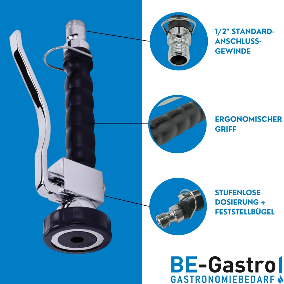 Handbrause Ersatzbrause Gastrobrause Geschirrbrause Gastro Gastronomie Brause - Bild 3 von 4