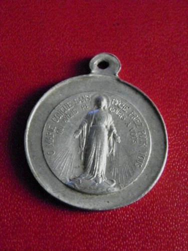Médaille Papale Vatican Vierge Marie 1830 - Deux Cœurs, Bronze, 41mm