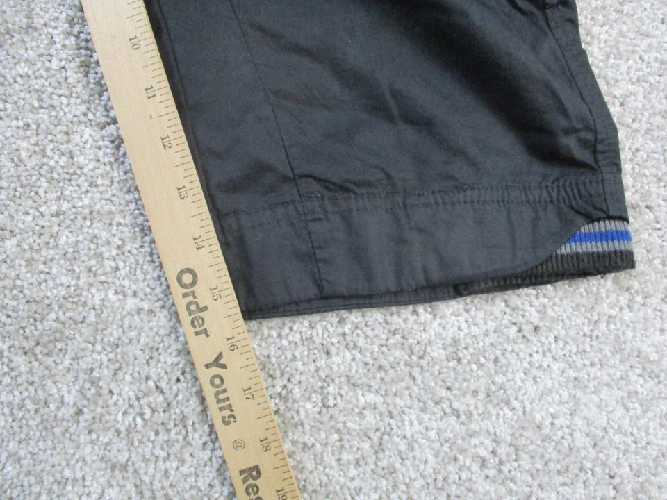 BeevTe Be The Revolution Skater Shorts Mens 30 Black Y2K Belted 15.5 Inseam GUC - Image 4 of 4