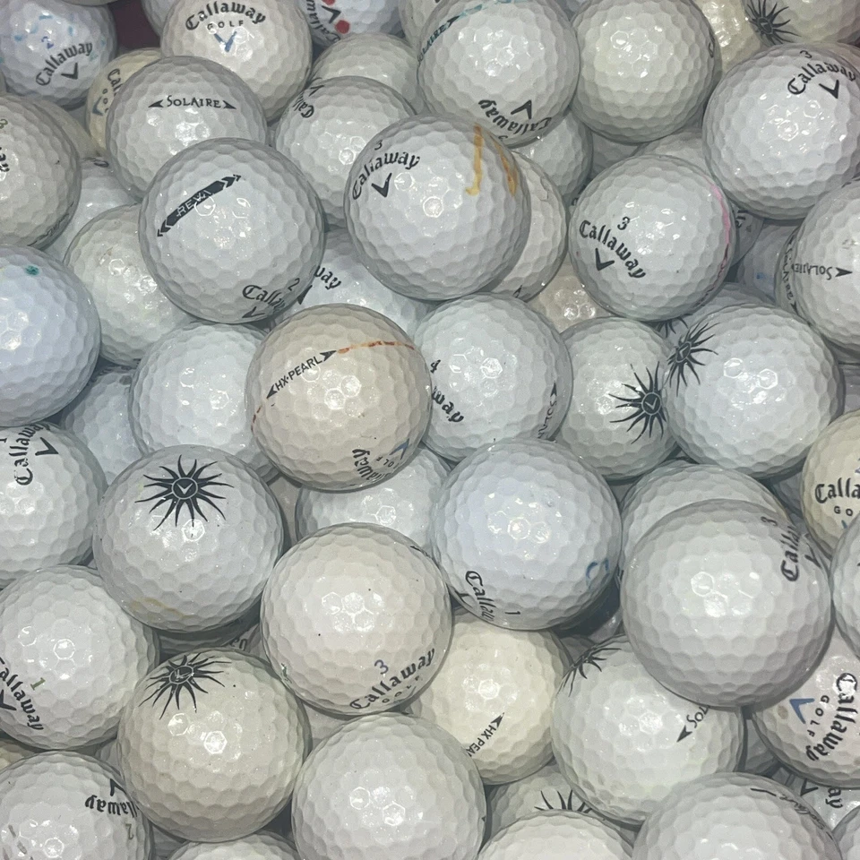 50 pelotas de golf Callaway Lady Mix Reva Solaire HX Pearl usadas - 3A valor grado AAA Foto 2 de 2