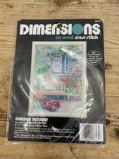 Dimensions Counted No Count Cross Stitch Kit Garden Retreat NIP Sealed SHIP FREE