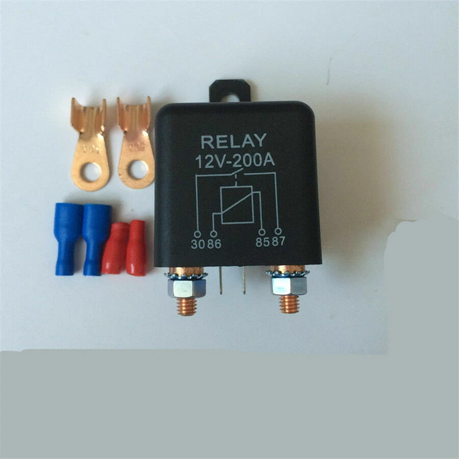 Relé de arranque de alta resistencia carga de batería arranque de coche relé de 2 pines encendido/apagado universal  Foto 4 de 4