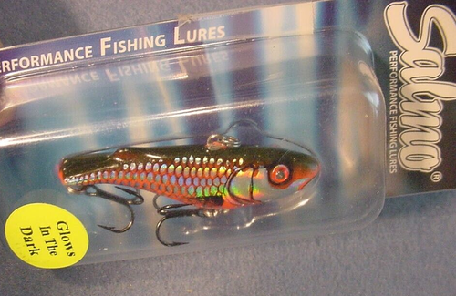 2 ~SALMO ZIPPER SZ4 SBR 1-3/4" SINKING, 3/8 oz CASTING, VERTICAL ICE LURE, FFS - Picture 3 of 4
