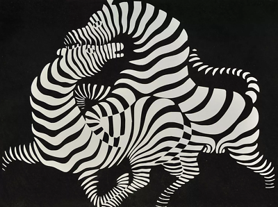 Victor Vasarely : Zebra : 1937 : Archival Quality Art Print 13