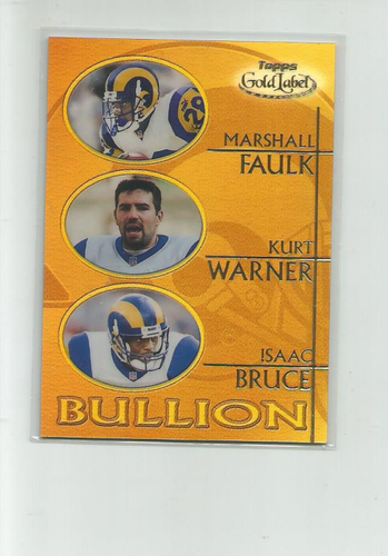 2000 TOPPS GOLD LABEL BULLION #B7 M.FAULK/WARNER/BRUCE - Photo 1 sur 2