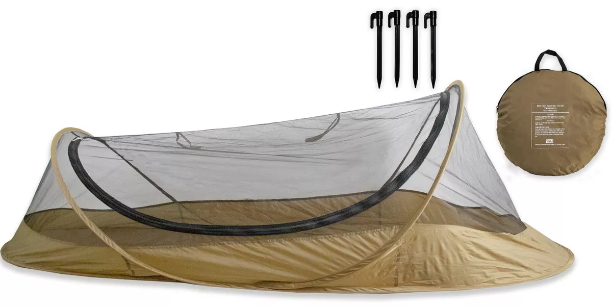 USGI Industries Bivy Tent, Lightweight Single Person Sleeping Net System  -COYOTE