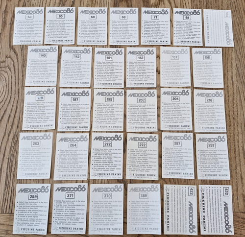 31 X UNUSED PANINI MEXICO 86 VARIOUS PLAYER STICKERS WITH INTACT BACKINGS - Picture 4 of 6