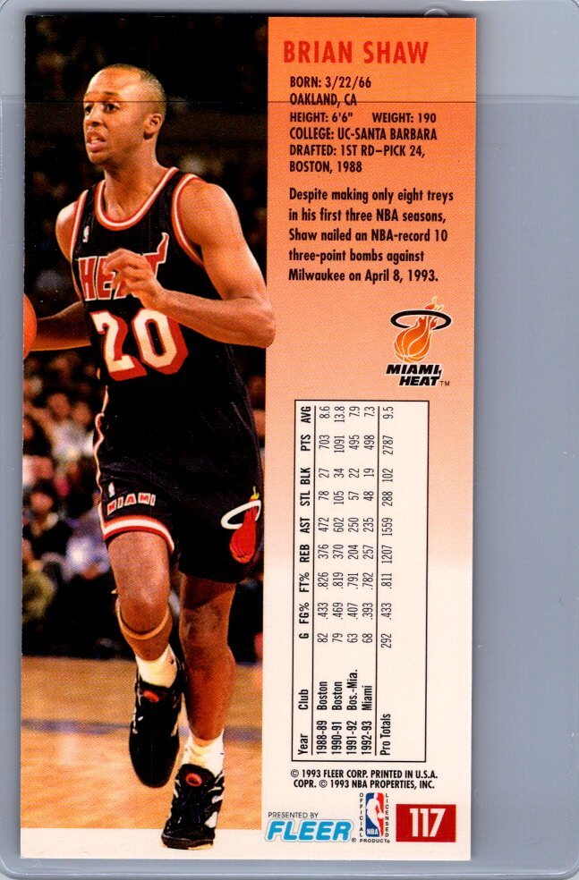 1993-94 Jam Session #117 Brian Shaw base