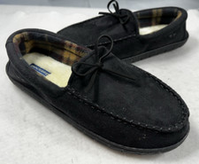 Dockers Men's Heritage Microsuede Slip-on Moccasin Slippers Size L 9-10 Black