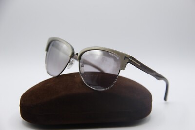 【Sale】TOM FORD TF368 Tom Ford Fany TF368 57G Grey Mirror Large Cat Eye Sunglasses