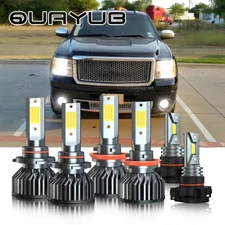 Quayub 9005 H11 LED Headlight Kit+Fog Light 5202 for GMC Sierra 1500 2007-2013