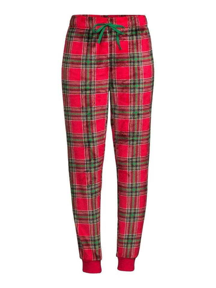 NUEVO NUEVO CON ETIQUETAS Rojo Cuadros XL 16/18 Cintura Elástica Navidad Vacaciones Salón Dormir Pantalones Foto 4 de 4