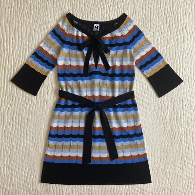 M Missoni~Chevron Knit Dress~Size IT 42~US 6~Belt~Bow Tie Neckline~Made in Italy | eBay M Missoni~Chevron Knit Dress~Size IT 42~US 6~Belt~Bow Tie Neckline~Made in Italy | eBay