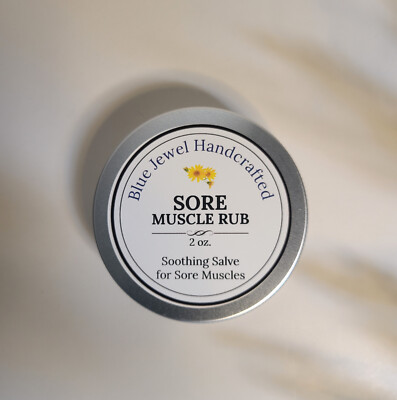 Sore Muscle Rub Herbal Pain Relief with Arnica 100% Natural Handmade