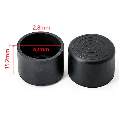 6mm - 80mm PVC Gummi Kappe Schwarz Rund Rohrkappen Stuhlbeinkappen Endkappen - Picture 21 of 31