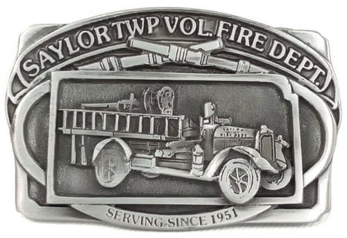 Vintage 1990s Belt Buckle Saylor Township Volunteer Fire Department