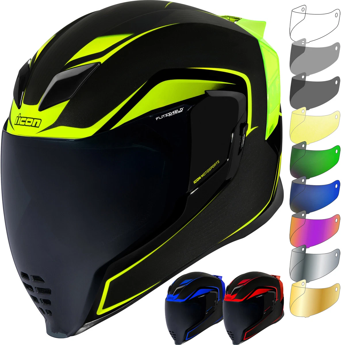 Icon Airflite Crosslink Motorcycle Helmet Visor Full Face Crash Lid GhostBikes